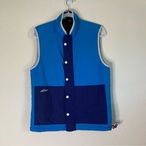Chubbies men full zip sleeveless reversible fleece vest S